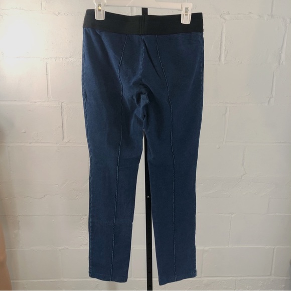 BCBGMAXAZRIA Raised Seam Jean Leggings Size M Indigo - Picture 3 of 6